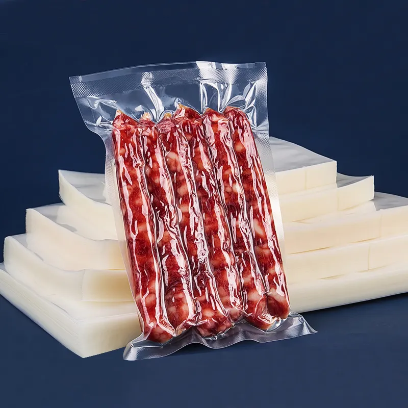 Auf Lager Clear Seal Food Vakuum Plastiktüte Tiefkühlkost Nylon Kunststoff Vakuum beutel für Fleisch 50% Versand Rabatt Benutzer definiertes Logo