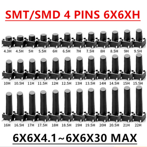 2x4 3x3 3x6 4x4 4.5x4.5 5.2x5.2 6x6 <strong>12x12</strong> Mini Tactile / Tact <strong>Switch</strong> 2*4 3*3 3*6 4*4 4.5*4.5 5.2*5.2 6*6 12*12 mm DIP SMT SMD - Product Image 5