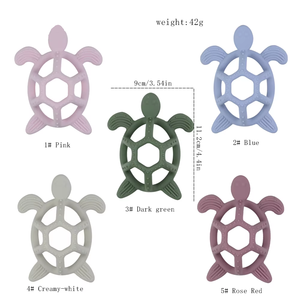 3D Rùa mô hình <span class=keywords><strong>Silicone</strong></span> <span class=keywords><strong>Teether</strong></span> đồ chơi, mọc răng đồ chơi cho 3M + trẻ sơ sinh và trẻ mới biết đi, bằng miệng động cơ nhai đồ chơi BPA-free - Product Image 2
