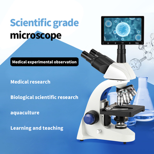 Microscopio biológico trinocular de Laboratorio Profesional, luz led, con pantalla - Product Image 2