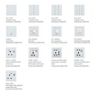 I7系列2组2路开关2 USB A带2USB的双通用开关插座 - Product Image 4
