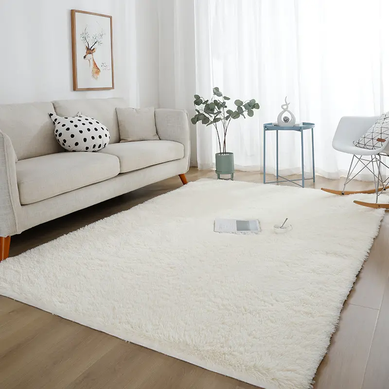 White Soft area rugs plush floor belgium rug big carpets warm shaggy carpets fluffy carpet and rug for living room