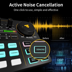 MAONOCASTER-interfaz de Audio en vivo con micrófono de estudio, mezclador de Audio Digital con 12 efectos de sonido para tarjeta de sonido en vivo de Podcast - Product Image 2