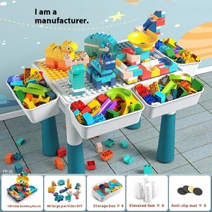 Büyük parçacık çok fonksiyonlu bina masa Lego çocuk eğitim için uyumlu plastik oyuncak monte çok amaçlı - Product Image 5