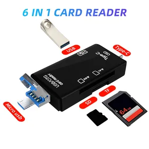 6-in-1 ad alta velocità OTG tipo C lettore di schede SD USB2.0 TFCF adattatore Smart chiavetta Flash con interfaccia USB - Product Image 2