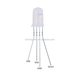 Программируемый RGB APA106-F5 APA106-F8 светодиодный чип RGBIC лампа шарик APA 106 F5 / F8 APA106 через отверстие IC встроенный пиксель Dream цвет - Product Image 2