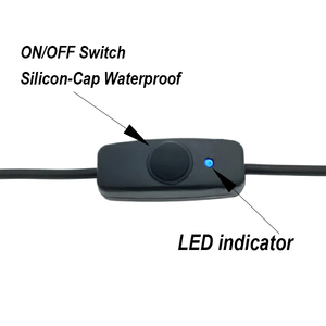 USB Type C Male to Female on off Silicon Cap Switch Extension Cable for <strong>Raspberry</strong> <strong>Pi</strong> Lamp Fan - Product Image 4