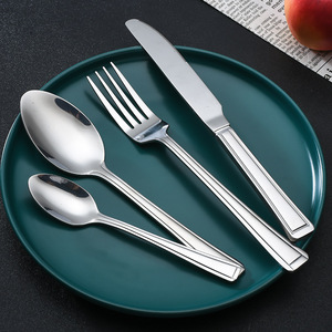 Phong cách phương Tây thép không gỉ <span class=keywords><strong>Flatware</strong></span> Set xử lý bít tết dao nĩa muỗng bán hàng trực tiếp khách sạn nhà hàng nhà máy - Product Image 2