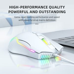 Onikuma Cw905 White Simple Wired <strong>Mouse</strong> Gaming 3600 <strong>Dpi</strong> Usb <strong>Mouse</strong> Wired Wired Computer <strong>Mouse</strong> 1200 <strong>Dpi</strong> With Rgb Led Light - Product Image 2