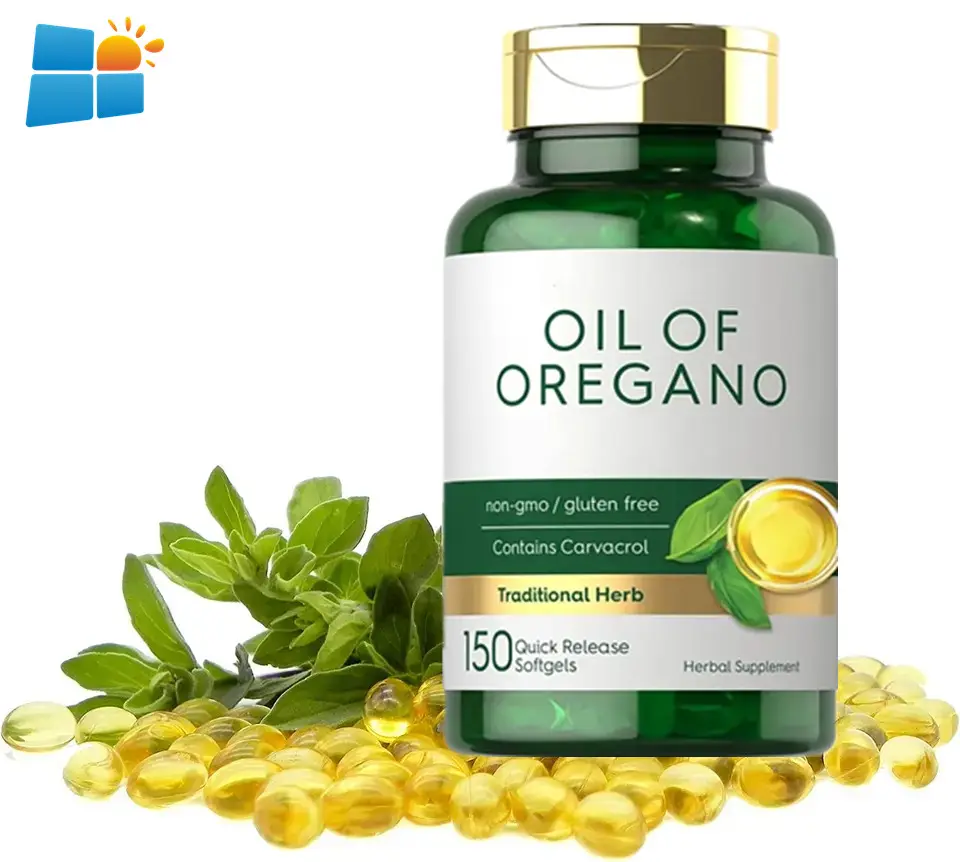Oem/ODM/OBM dinh dưỡng oregano dầu Max hiệu lực viên nang Softgel Chứa carvacrol chiết xuất chất chống oxy hóa Thúc đẩy sức khỏe tiêu hóa