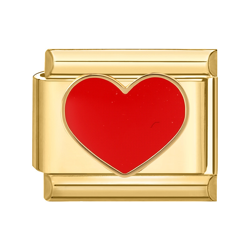 Gold background-red heart