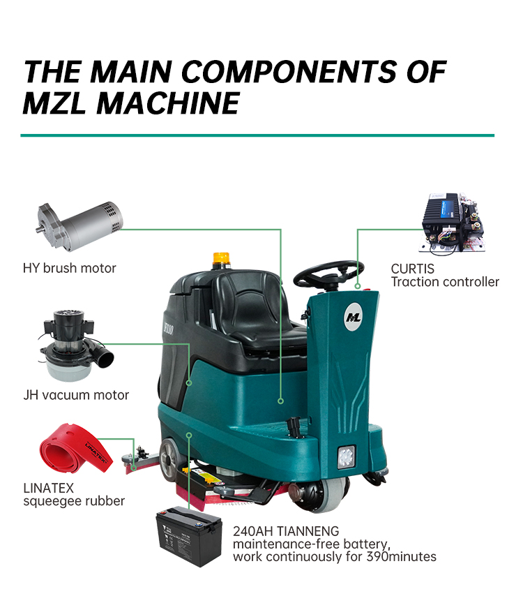 110L Electric Double Disc Commercial Marble Floor Cleaning Equipment Vacuum Scrubber Machine Floor Scrubber