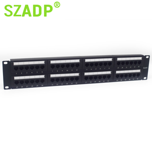 24/48屏蔽Cat6a网络配线架1U机架安装1U Cat6a网络24端口配线架1U Cat6a网络48端口配线架