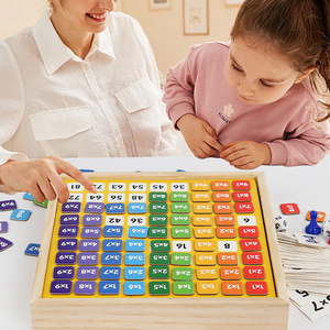 双面板桌面骰子卡游戏儿童木制乘法数学板蒙特梭利益智玩具 - Product Image 2