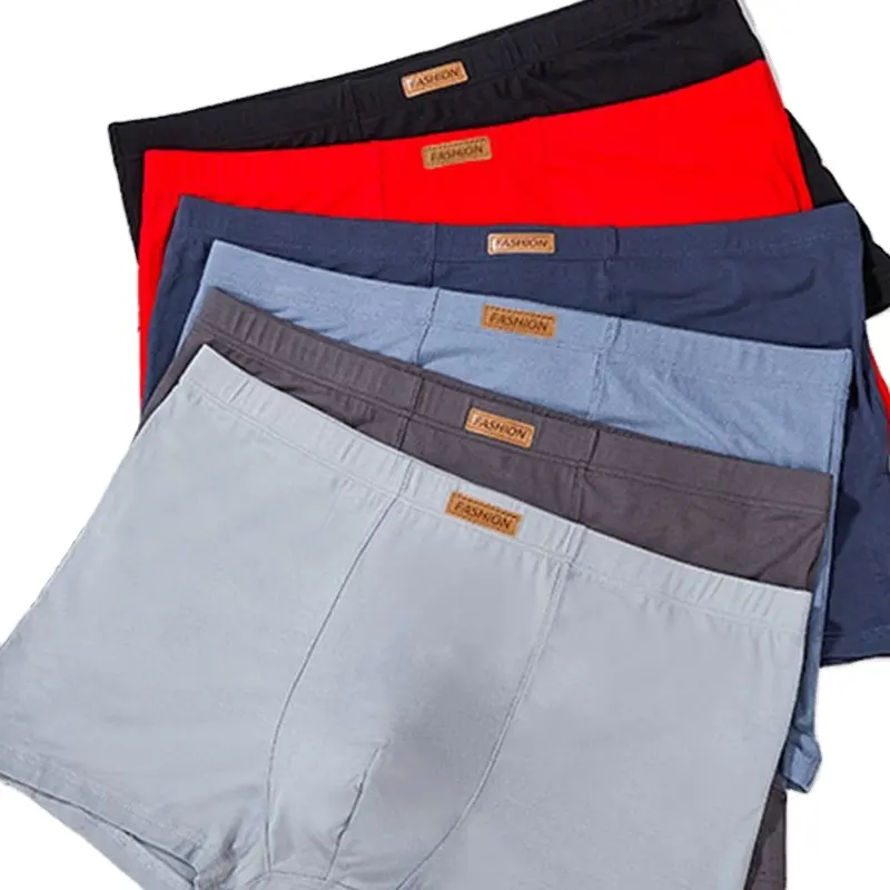 Sexy reife Männer graue Unterwäsche einfarbige modale bequeme Shorts Classic Bump Boxer Herren extra große Unterwäsche
