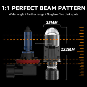 Araba Led aydınlatma Led projektör Mini LED Lens OEM araba için Led far ampulü üç renk led far - Product Image 6