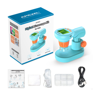 Juguetes de aumento 800X para niños, portaobjetos de muestras LED portátiles, microscopio biológico Monocular para laboratorio de ciencias, educación para estudiantes - Product Image 6