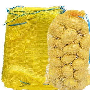PE Sacs Oignons Rouges 30*47cm 50*80cm soğan patates çuval plastik RSCHel örgü Net çanta ile İpli cut-sipariş hizmeti - Product Image 1