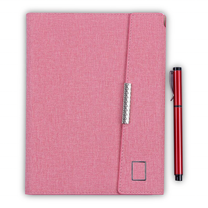 Quaderno a spirale in pelle PU punteggiato di lino con composizione di blocco note Kawaii con linguette - Product Image 5