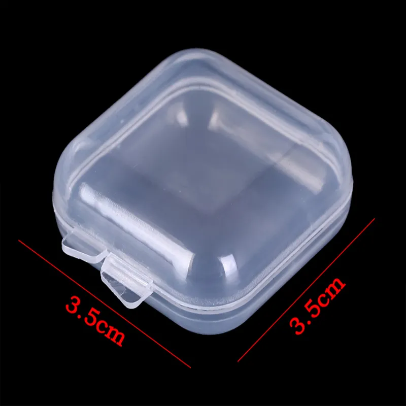 10pcs मिनी स्पष्ट प्लास्टिक बॉक्स छोटे प्लास्टिक बॉक्स गहने इयरप्लग भंडारण के मामले कंटेनर मनका मेकअप स्पष्ट आयोजक