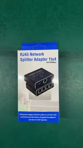 高速1000Mbps以太网分路器适配器1至4高速以太网电缆分路器，带Cat6局域网电缆网络交换机 - Product Image 3