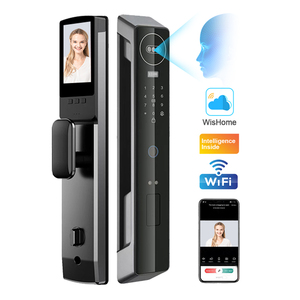 Hot Selling <strong>Security</strong> Camera Door Lock Combines Fingerprint Recognition Wishome App Card Induction <strong>Code</strong> and Key Unlocking - Product Image 1