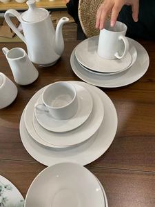 餐具瓷器餐桌套装瓷器陶瓷批发20件瓷器白色餐具套装派对圆形美式风格 - Product Image 6