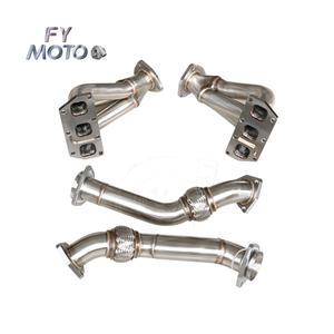 Exhaust <strong>Header</strong> for VW GOLF MKV R32 MK4 with Flexible Pipe - Product Image 3