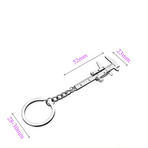 Creative Zinc Alloy Cute Mini Vernier Caliper Keychain Wholesale Measuring Tool <strong>Key</strong> Chains - Product Image 2
