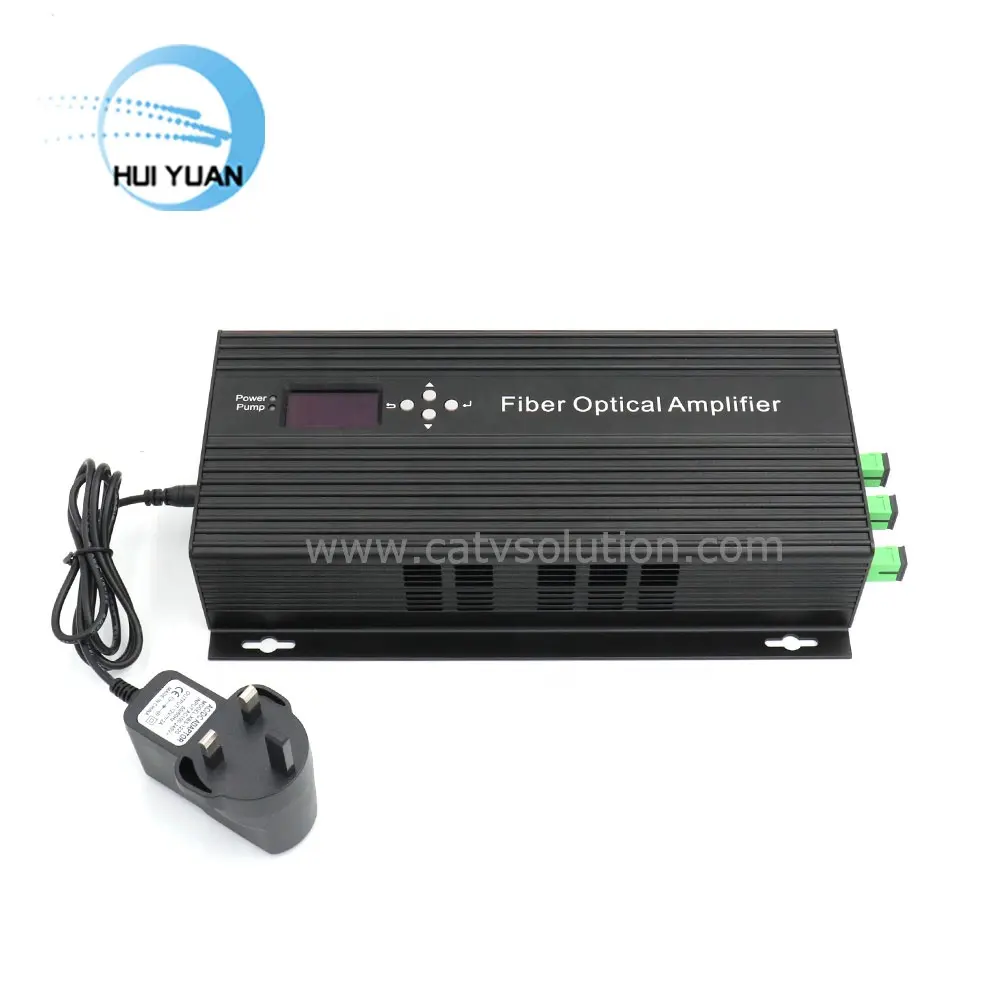 High Power 1550nm Fiber EDFA 2*16dBm Port Out Power 16dBm SC/APC edfa 8 port wdm edfa Optical Amplifier