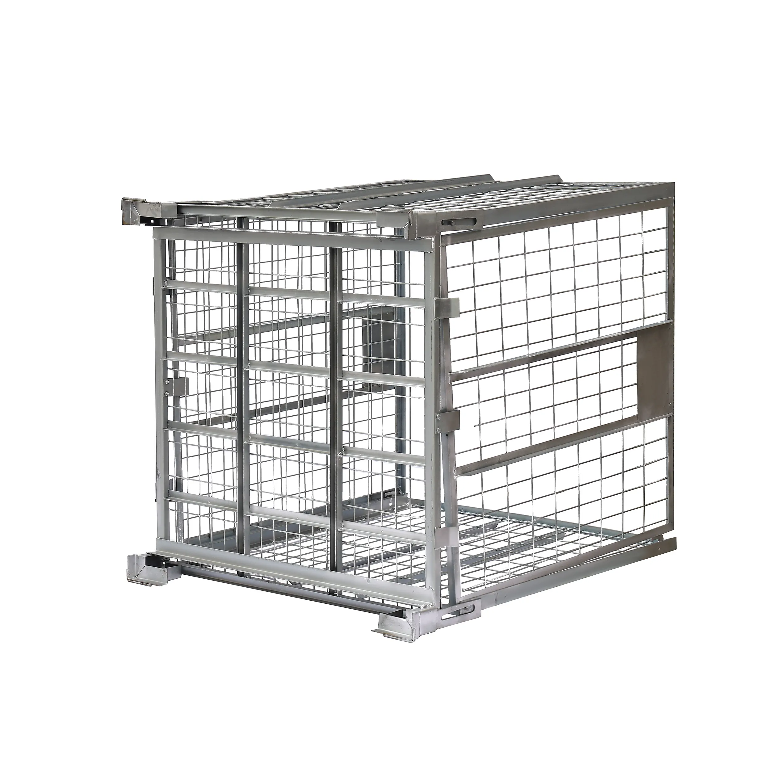 Özelleştirilmiş sepet Metal kafes palet ISO9001 Stillage kafes katlanabilir depo taşıma katlanır Metal örgü palet kafesleri
