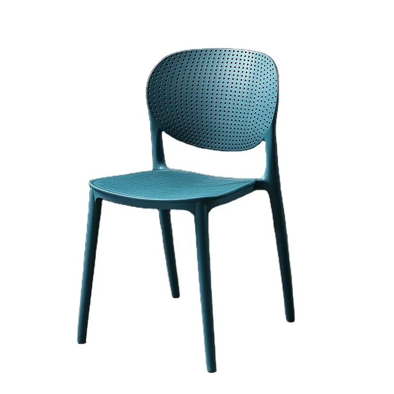 Cadeira empilhável de polipropileno comercial italiana forte com buraco traseiro, cadeira em plástico PP, cadeira de jantar, venda imperdível