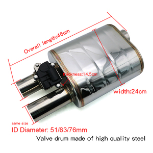Exhaust Pipe Electric Valve Drum Button Switch Exhaust System <strong>Control</strong> Muffler Sport Sound Stainless <strong>Variable</strong> Silencer Universal - Product Image 2