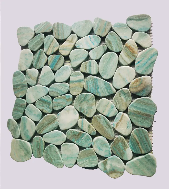 Mosaico seixo resina mármore mosaico cores misturadas parede interior e piso pedra cerâmica