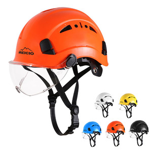 Mũ bảo hiểm ABS có kính bảo hộ Mũ cứng an toàn Mũ bảo vệ có thể điều chỉnh để làm việc ở độ cao Leo núi cứu hộ - Product Image 1