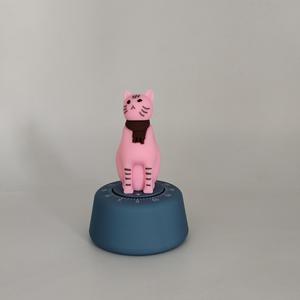 クリエイティブ3D猫型60分カウントダウンクロック機械多機能ダイヤルタイマーミニLED学生オフィス/キッチン使用かわいい - Product Image 1