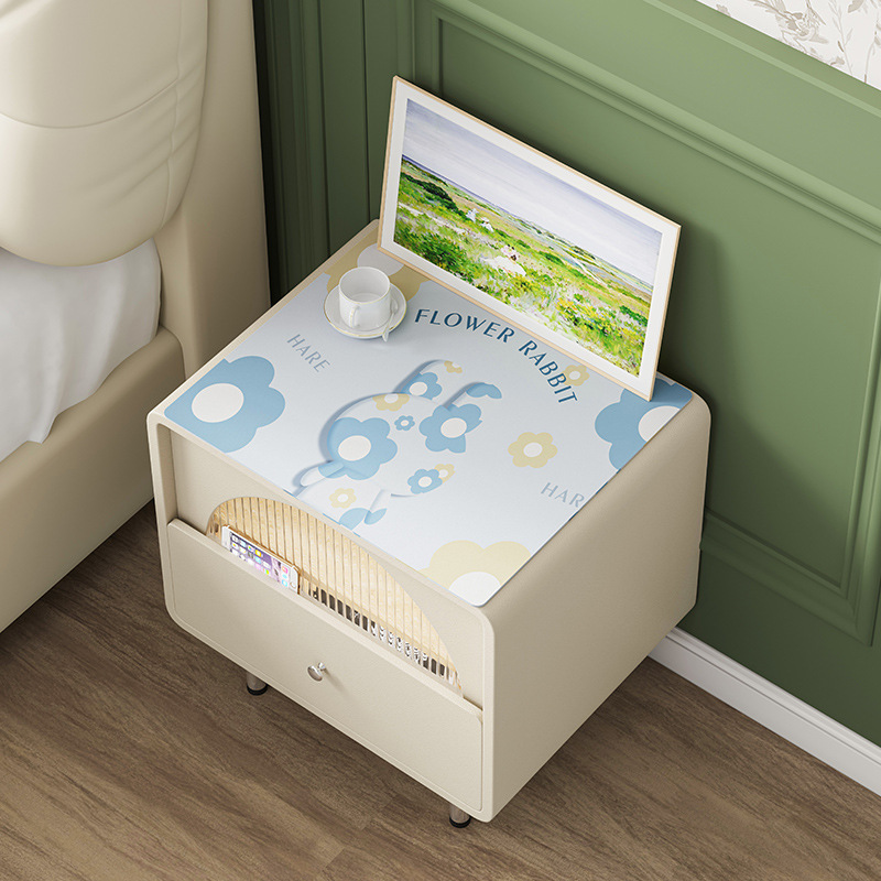 Coussin de chevet - Lapin fleuri bleu