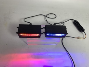 <strong>LED</strong> DRL <strong>Red</strong>/Blue Strobe Lights for Trucks Cars <strong>12V</strong> Universal Amber Waterproof Emergency Light (2Pcs) - Product Image 5