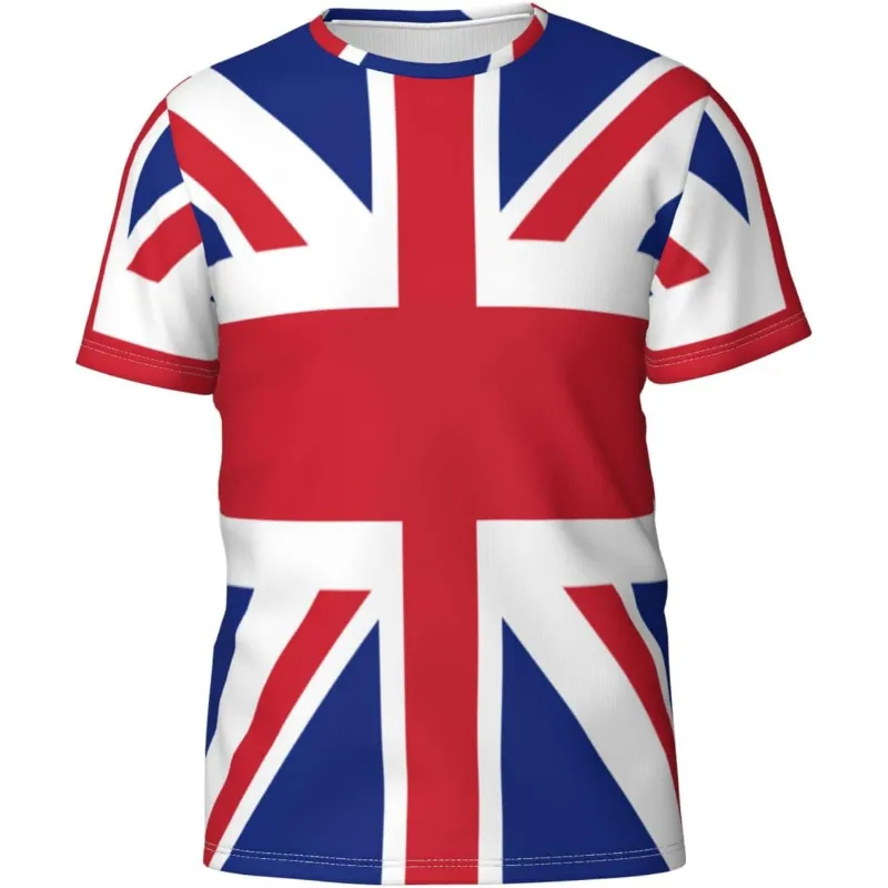 Fitspi verano país bandera impresa manga corta 3D Camisetas cuello redondo Camiseta Top