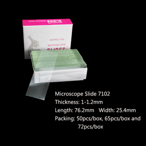 Portaobjetos de microscopio de laboratorio 7102 portaobjetos de microscopio de vidrio con borde cortado de Biología - Product Image 2