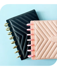 Su misura in morbida pelle PU diario rilegato a disco Notebook Organizer Cover con porta carte a spirale stile disponibile taglie A5 A6 - Product Image 2