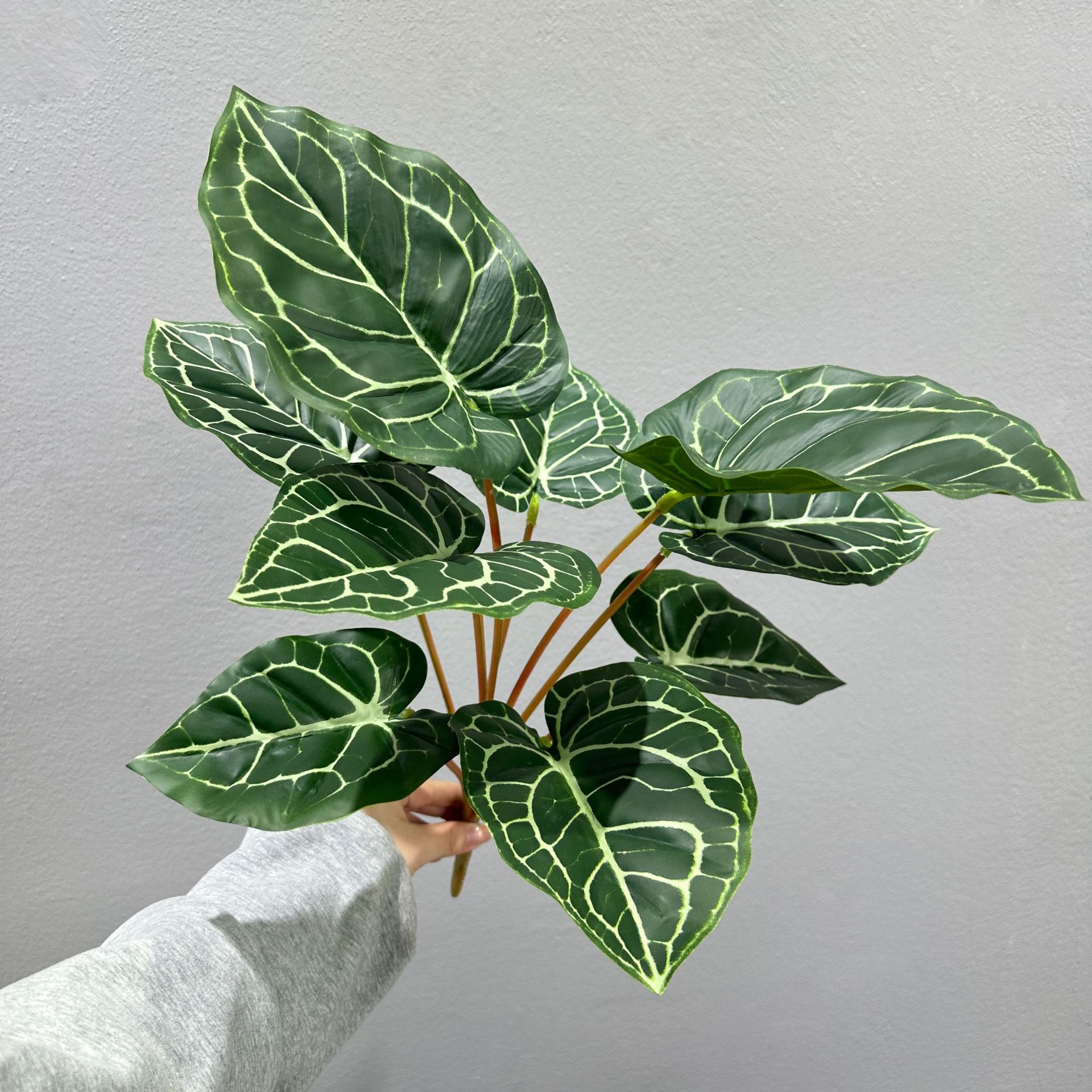 9 feuilles de cristal vertes
