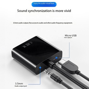 Factory HD MI to <strong>VGA</strong> Converter Adapter with Audio Power Supply HDTV to <strong>VGA</strong> TV Projector Set-top Box Connection Cable - Product Image 4