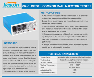 Beacon Machine Einfach zu bedienende Prüfung Common Rail Tester Injektor CR-C V2Common Rail Tester Düsen tester - Product Image 6