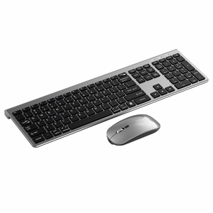 Juego de teclado y ratón inalámbrico recargable multimedia mágico de modo dual delgado de tamaño completo - Product Image 2