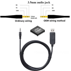6FT USB TTL 3.5mm 3V3 Stereo ses kablo USB RS232 FTDI ftrl PVC ceket ve örgü koruyucu ile 3.5mm seri kablo - Product Image 4