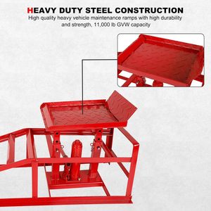 Güçlü 5 ton Metal araba/Van rampa çift silindirli hidrolik asansör yerleşik aks standı iki sonrası tasarım - Product Image 5