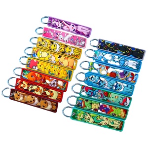 ポケモンジェットタグキーホルダーアニメクール刺Embroideryキーフォブキータグオートバイ車バックパックチャベイロキーリングバックパック用 - Product Image 1