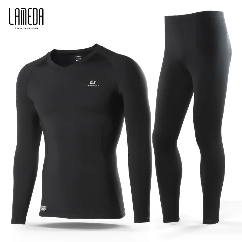 LAMEDA — ensemble de cyclisme pour hommes, sous-vêtements thermiques longs, sport en plein air, en hiver, vente en gros