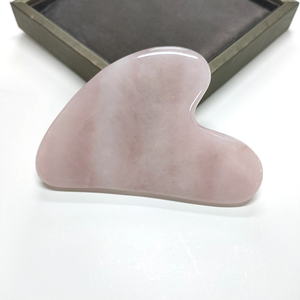 Kalp şeklinde yeşim ve gül kuvars Gua Sha Set özel Logo ile popüler tarzı Anti-Aging yüz masaj - Product Image 6